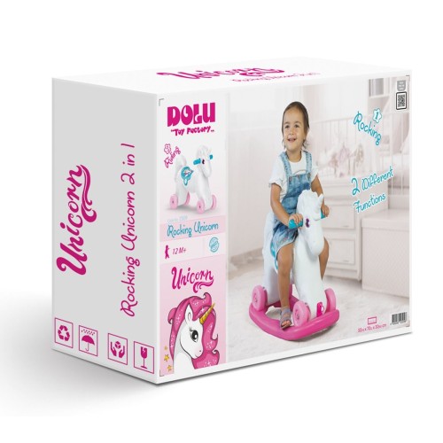 Dolu Unicorn Sallanan Tekerleklı At 2509